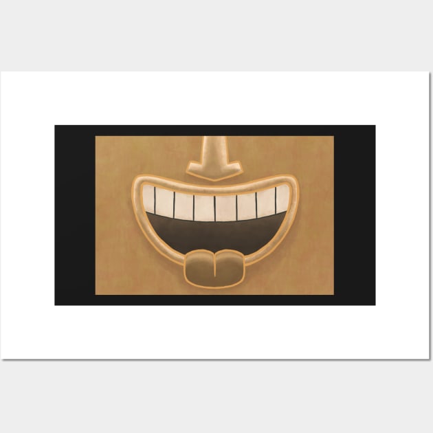 Caramel Tiki Smile Mask! Wall Art by ErinKantBarnard